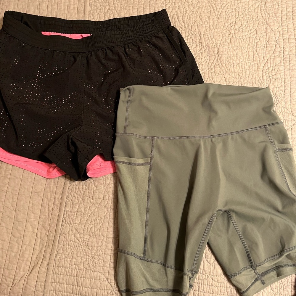 Lot of 2 workout shorts. Fila sport and Aerie. Size large
